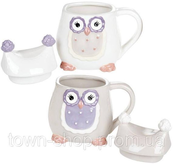 Кружка "Owl Family" 400мл с керамической крышкой BD-834-834 | Зображення 2