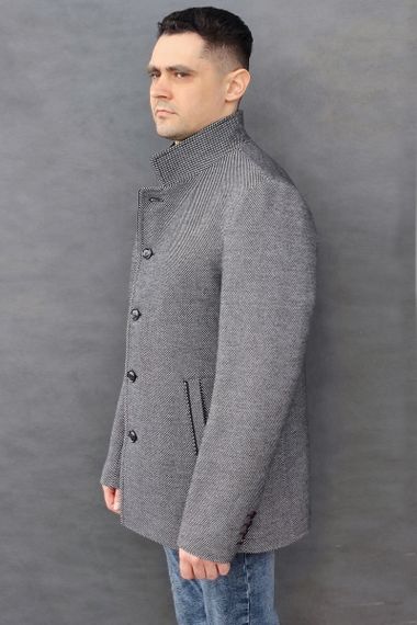 Чоловіче Пальто Sun`s House  розмір: 50 Сірий (арт. AP-2151-grey-check) | Зображення 2
