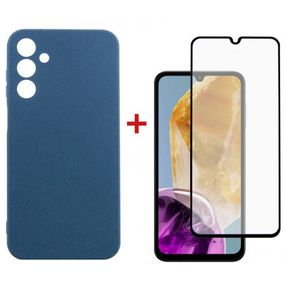 Чехол для мобильного телефона Dengos Samsung Galaxy M15 5G + Glass Blue (DG-KM-89)