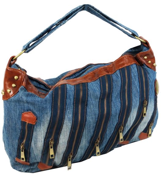 Женская джинсовая сумка Fashion jeans bag синяя