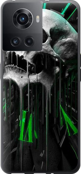 Чехол на OnePlus 10R Череп-часы "4100u-2627-17620"