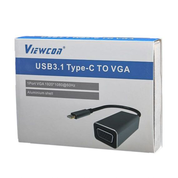 Адаптер-перехідник USB-C на VGA, Viewcon TE388 | Зображення 2