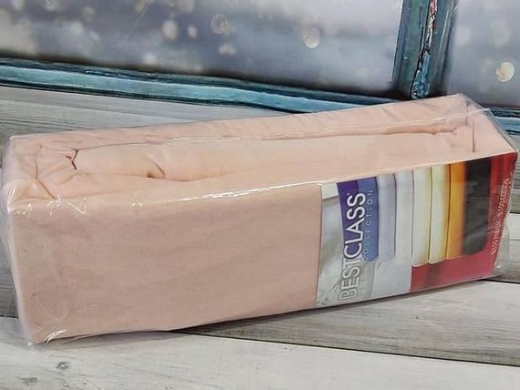 Простынь на резинке Best class Persik 180х200см Трикотаж Хлопок