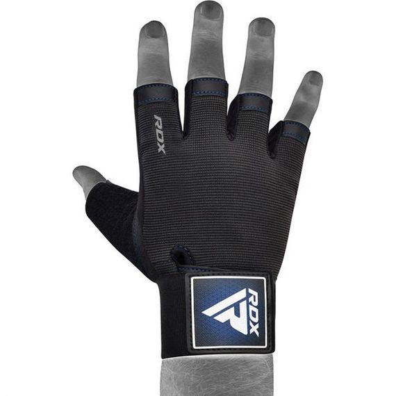 Рукавички для фітнесу RDX T2 Half Blue PLUS-XL | Зображення 3