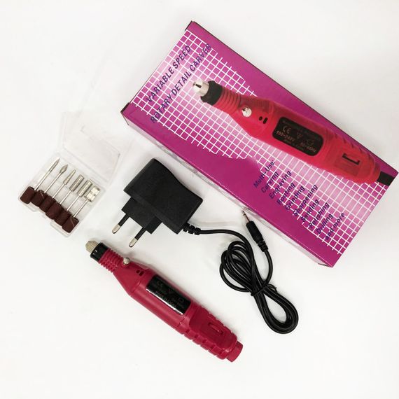 Ручний фрезер для нігтів SmartUs CBM-033 для манікюру та педикюру в домашніх умовах. XF-782 Колір: бордовий | Зображення 5