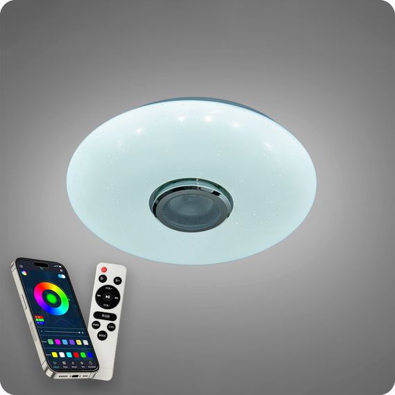 Люстра світлодіодна 517 Dlight RGB з пультом і  колонкою 70Вт Білий (02161) | Зображення 2
