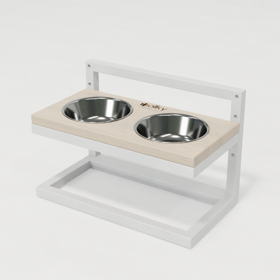 Миски на регулируемой подставке для маленьких собак Hollky Flex S (2 × 0.450 л) FS-422523-WHWH | Зображення 2