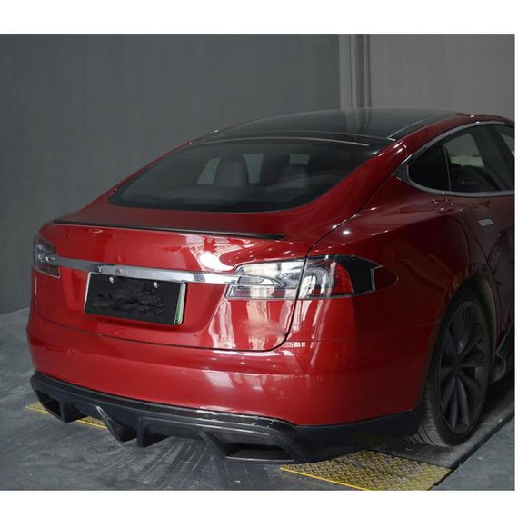 Задний диффузор V1 (2012-2016, Карбон) для Tesla Model S 2016- гг | Зображення 1