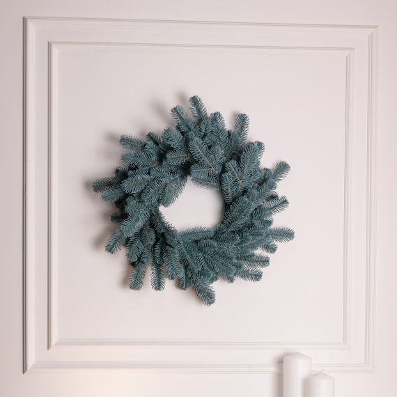 Штучний різдвяний вінок Блакитний Святковий 60 см TD-VINBL