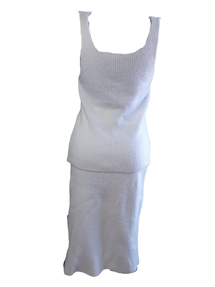 Костюм в'язаний трійка зі спідницею М&M білий (213862) | Зображення 2