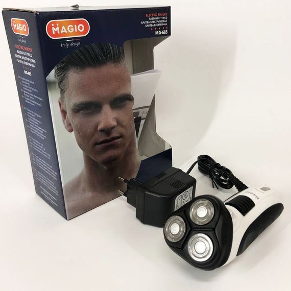 Портативная мужская бритва на аккумуляторе MAGIO, Мужская влагостойкая электробритва WA-91 | Зображення 2
