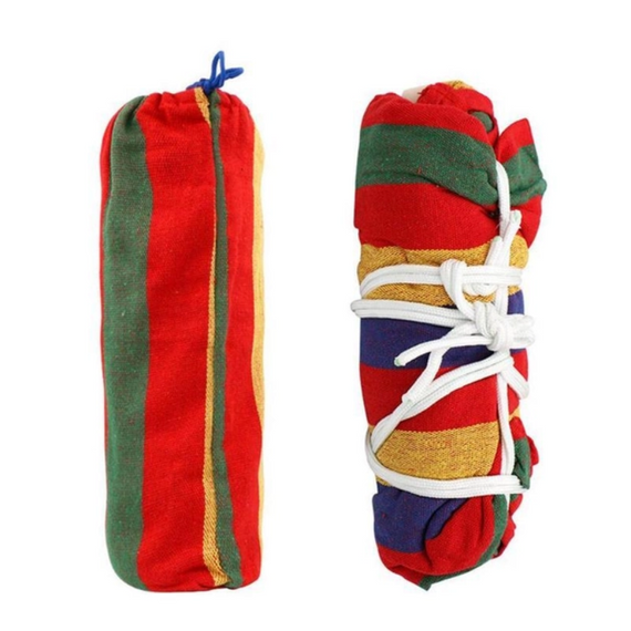 Бавовняний двомісний гамак, Різнобарвний міцний гамак 150 x 200 см   знижка | Зображення 4