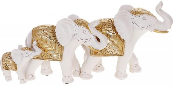 Статуэтка Слоны White-Gold 30.5х9х15см