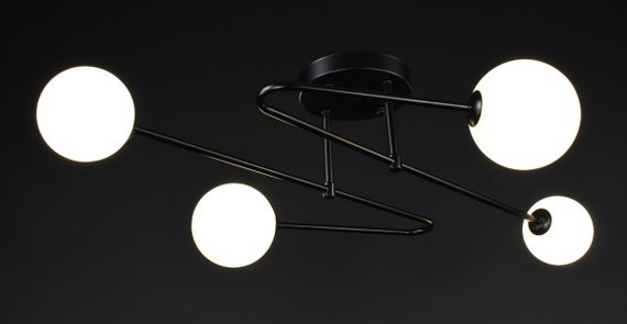 Люстра стельова на 4 лампочки 27898 Чорний 25х60х80 см. | Зображення 1