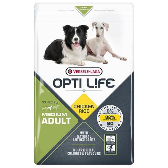 Сухой корм Opti Life Adult Medium Опти Лайф суперпремиум для собак средних пород 2,5 кг