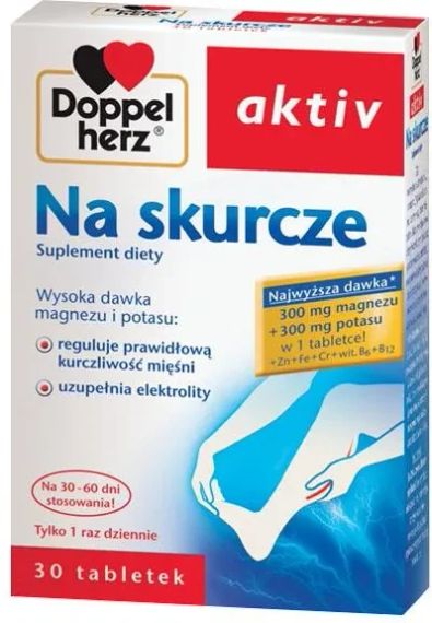 Doppelherz Магній + Калій + Вітаміни B6, B12, Залізо, Цинк — для м’язів, нервів і боротьби зі втомою, 30 шт.