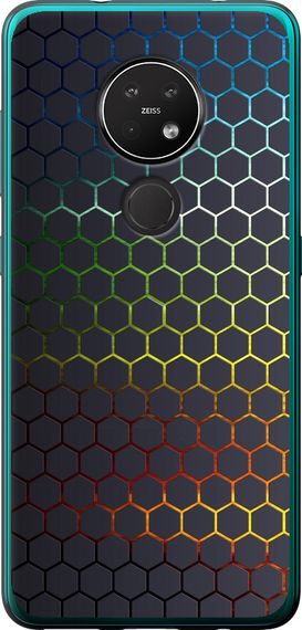 Чехол на Nokia 6.2 Переливающиеся соты "498u-2018-17620"