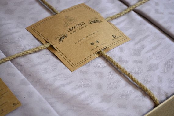 Постельное белье Limasso Jacquard Ranforse 200 х 220 см Catena Natural Violet | Зображення 4