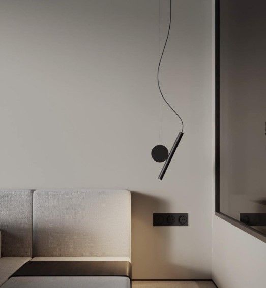 Люстра світлодіодна підвісна LED світильник для квартири на стелю лед 26579 Чорний 33-188х12х30 см. | Зображення 1