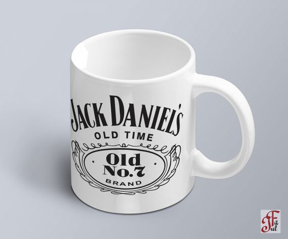 Чашка  з принтом логотипу Jack Daniel`s