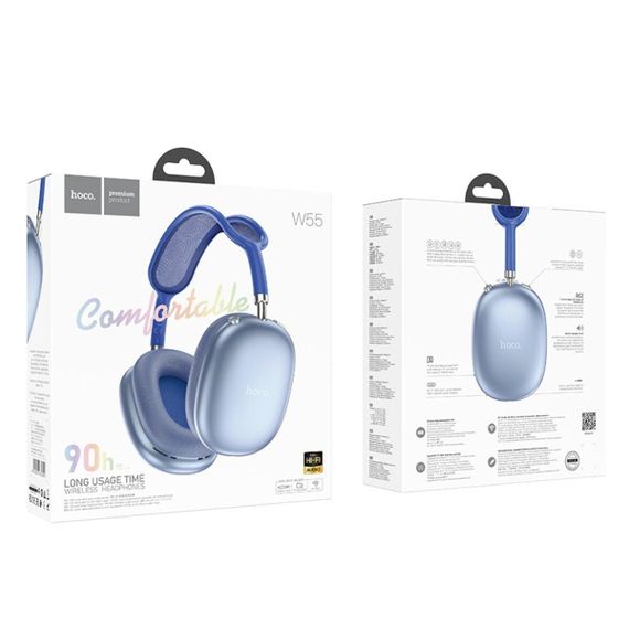 Бездротові навушники HOCO W55 Pleasing BT headphones Sky Blue | Зображення 1
