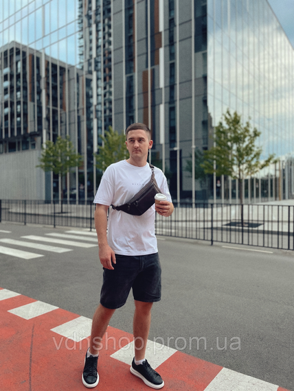 Сумка-бананка зі шкіри 24х11х8, чоловічий крейзі хорс для гаджетів на пояс CH-7371 коричнева | Зображення 9