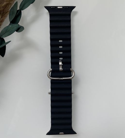 Силіконовий ремінець для Smart Watch Ocean Band 42/44/45/49 (Чорний) | Зображення 4