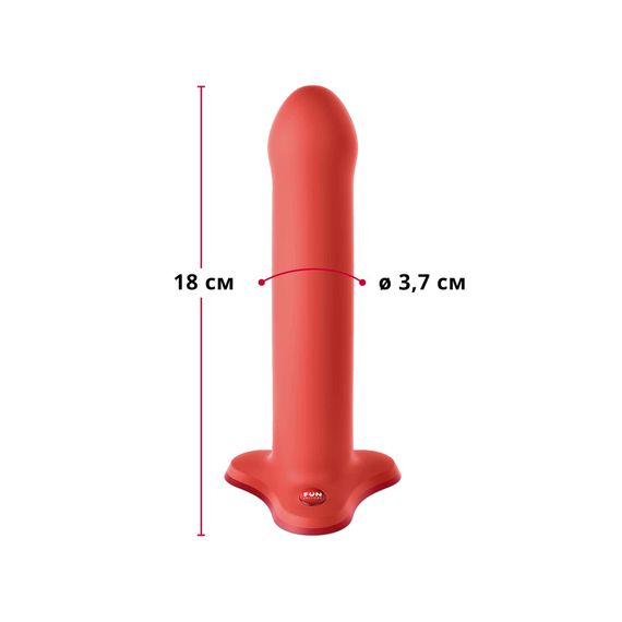 Фалоімітатор Fun Factory MAGNUM, помаранчевий, дуже гнучкий, довжина 18,3 см, діаметр 3,7 см | Зображення 1