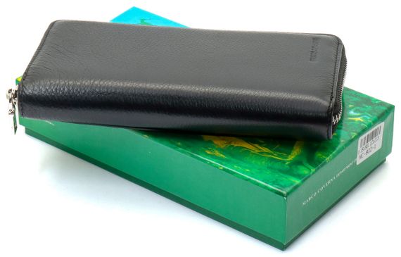 Черный мужской кошелек-клатч на молнии из натуральной кожи Marco Coverna MC-802-1 | Зображення 1