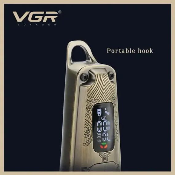 Машинка для стрижки VGR V-901 • Триммер для волос с дисплеем и 4 насадками 1600 мАч | Зображення 2