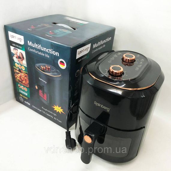 Электроустройство для жарки без масла, Фритюрница электрическая для фри Домашняя фритюрница фри RJ-16 | Зображення 1