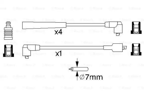 Комплект дротів запалювання MAZDA 323, BOSCH (0986356859) | Зображення 4