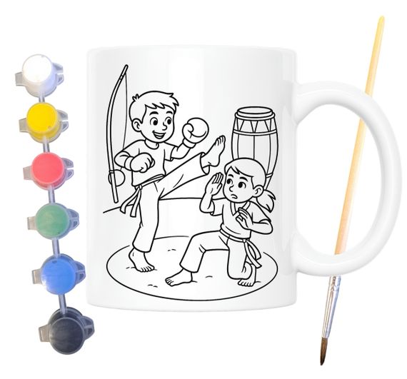 Набор для творчества кружка раскраска Капоэйра 330 мл белая (КР0116) | Зображення 1