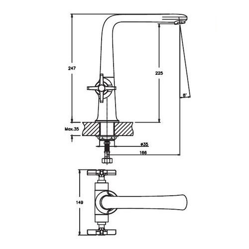 Змішувач для кухні Haiba OXFORD 011 (HB0343) | Зображення 1