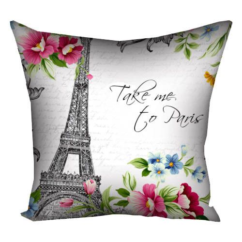 Подушка габардинова з принтом Take me to Paris 50x50 (5P_14M095)