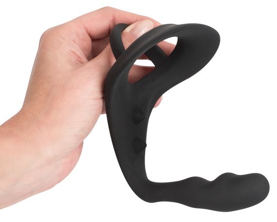 Анальна пробка з ерекційним кільцем - Black Velvets Ring & Plug | Зображення 5