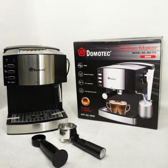 Профессиональные рожковые кофемашины Domotec MS-113, Кофеварка на две чашки, Домашние кофеварки XA-15 | Зображення 3