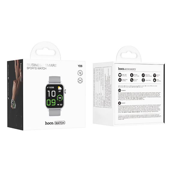 Смарт-годинник Hoco Smart Watch Y26 Smart sports watch (call version) Silver | Зображення 3