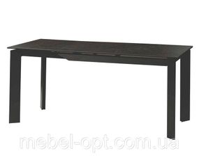 Стол Vermont Black Marble черный, керамика под черный камень 1200(+500)х800х760 мм