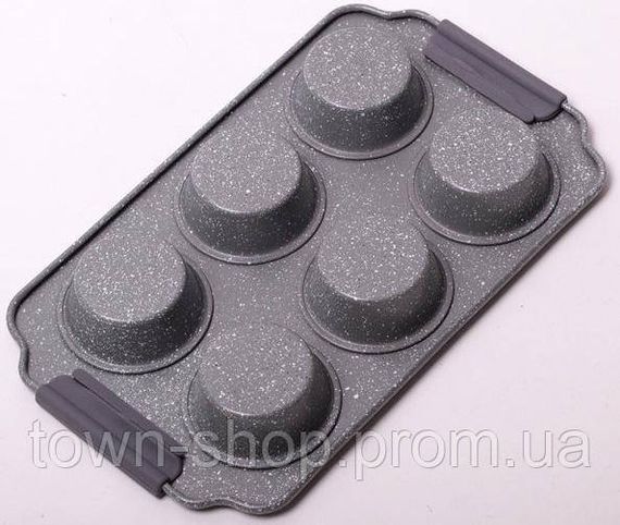Форма для выпечки кексов Kamille Marble 30х18см, 6 ячеек KM-6038 | Зображення 4