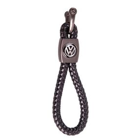 Брелок шкір. зам.  плетений зі скобою CN VOLKSWAGEN