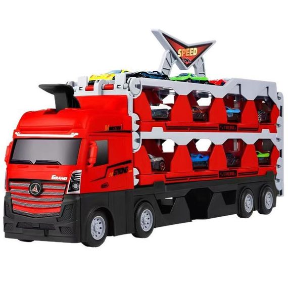 Ігровий набір-вантажівка SHT D663-T202 Catapult Truck + 8 small car Colorful | Зображення 1