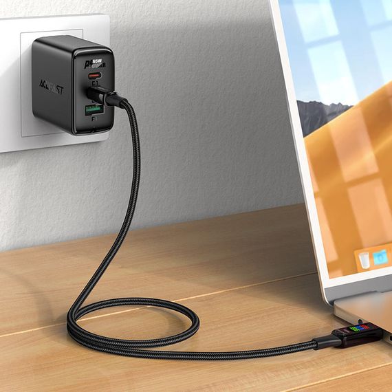 Дата кабель Acefast C7-03 USB-C to USB-C zinc alloy (1.2m) Black | Зображення 4