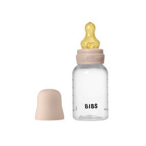 Дитяча пляшечка BIBS Baby Bottle Round Latex 150 мл Slow Flow (повільнийй потік) Blush