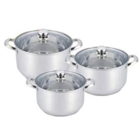 Набор кастрюль из нержавеющей стали с крышками 12 предметов Benson BN-296