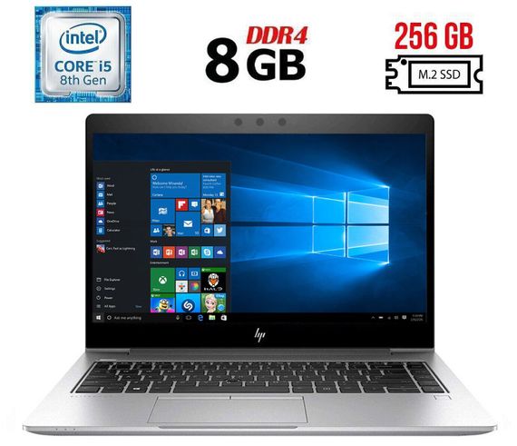 Ноутбук Б-класс HP EliteBook 840 G6 / 14" (1920x1080) IPS / Intel Core i5-8365U (4 (8) ядра по 1.6 - 4.1 GHz) / 8 GB DDR4 / 256 GB SSD M.2 / Intel UHD Graphics 620 / WebCam / Fingerprint б/у