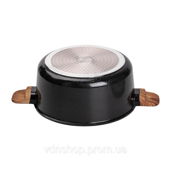 Алюминиевая кастрюля с керамическим антипригарным покрытием 6.9 л Ø 28 см черный MGC HP-4-454B | Зображення 1