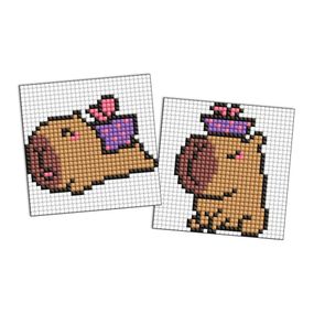 Алмазная мозаика "Капибара 10" AMS1172 на самоклеящейся основе 9х9 см