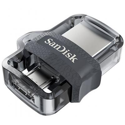 USB флеш накопичувач SanDisk 64GB Ultra Dual Black USB 3.0 OTG (SDDD3-064G-G46) | Зображення 1