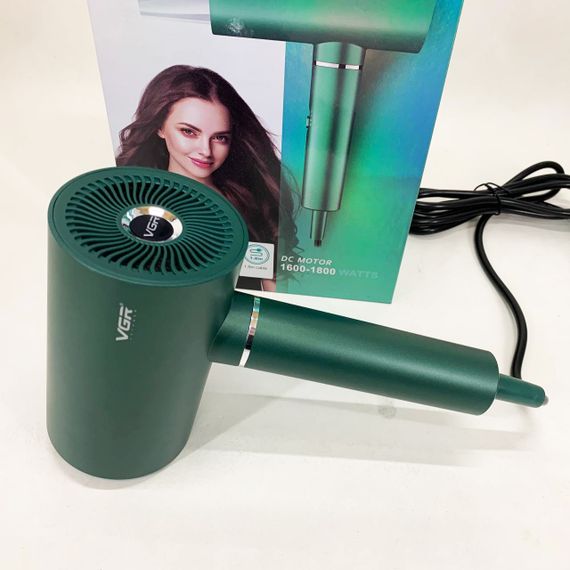 Професійний фен для волосся VGR V-431 потужністю 1600-1800 Вт із режимом холодного повітря. Колір: зелений | Зображення 2